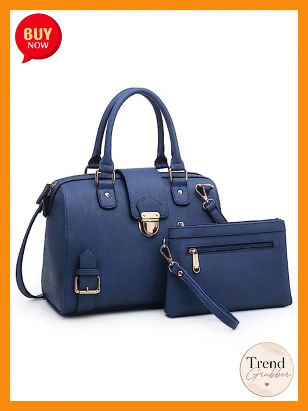 Vegan Leather Satchel Crossbody Tote Work Bag Top Handle Shoulder Purse